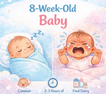 طفل عمره 8 أسابيع