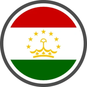 Tajikistan flag round circle icon