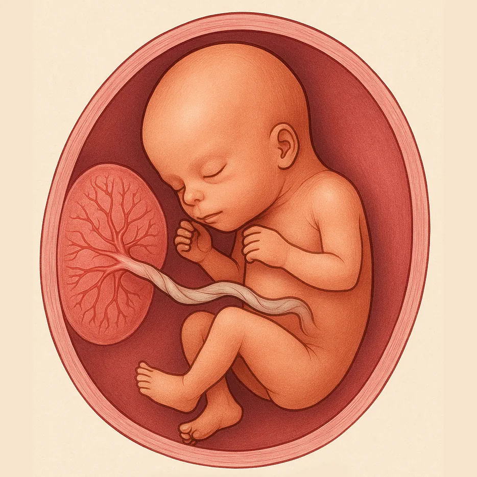 شد سریع جنین و فعالیت جفت در هفته سیزدهم بارداری