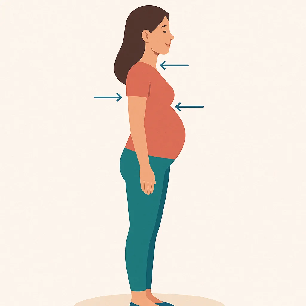 وضعیت صحیح بدن در هفته دوازدهم بارداری برای کاهش کمردرد