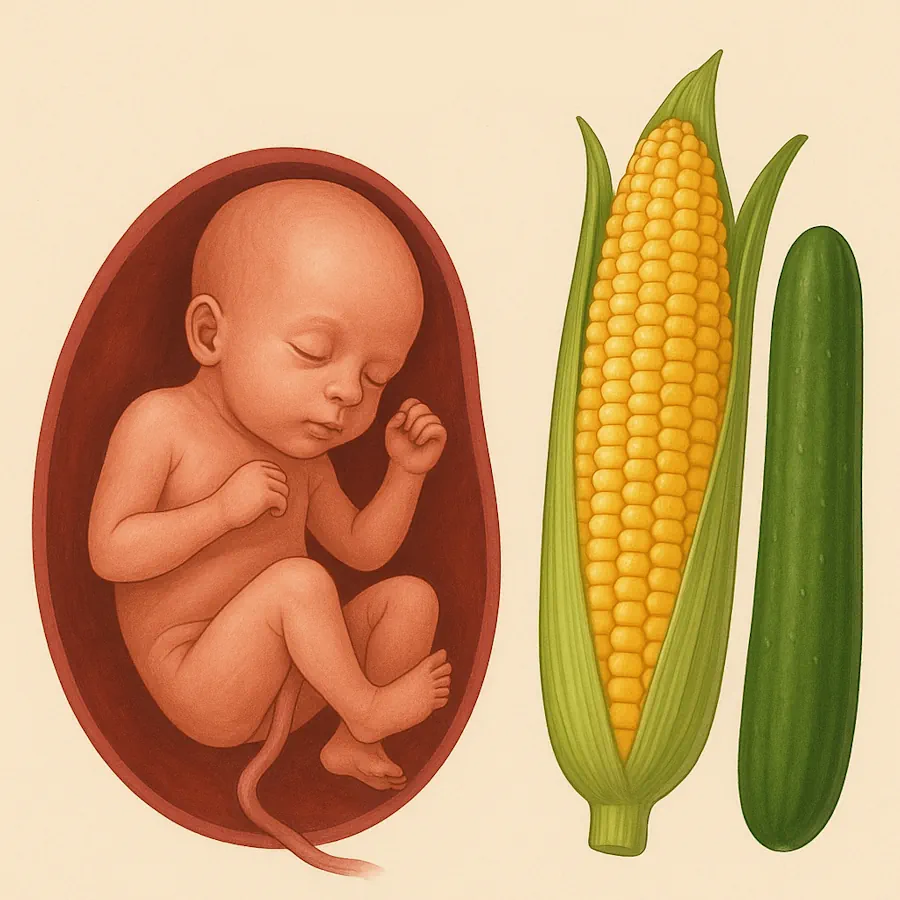 🔥 اندازه و وزن جنین در هفته ۲۴ بارداری