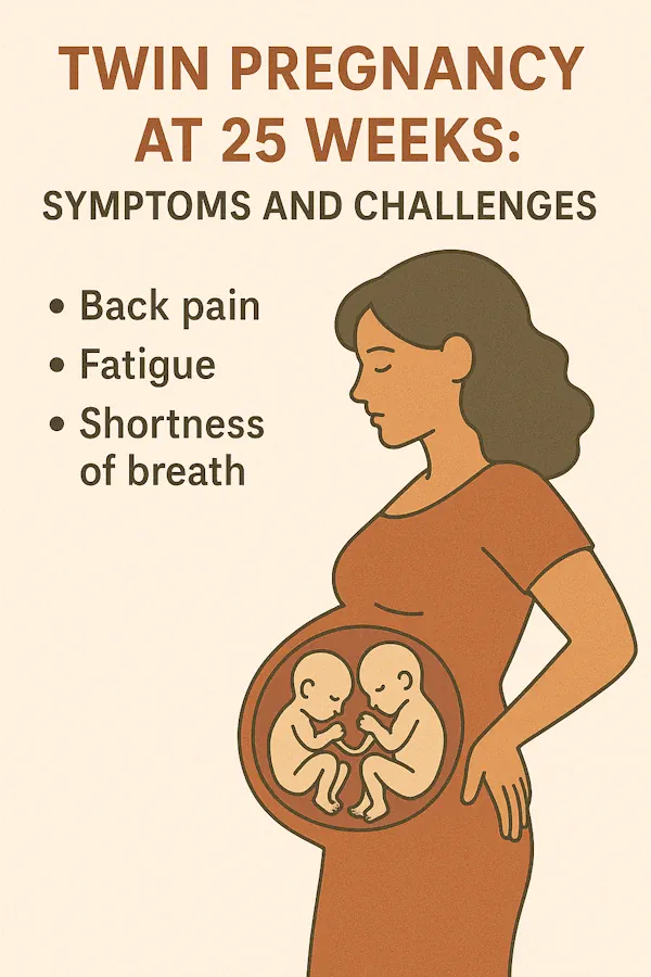 علائم و چالشهای بارداری دوقلو در هفته ۲۵