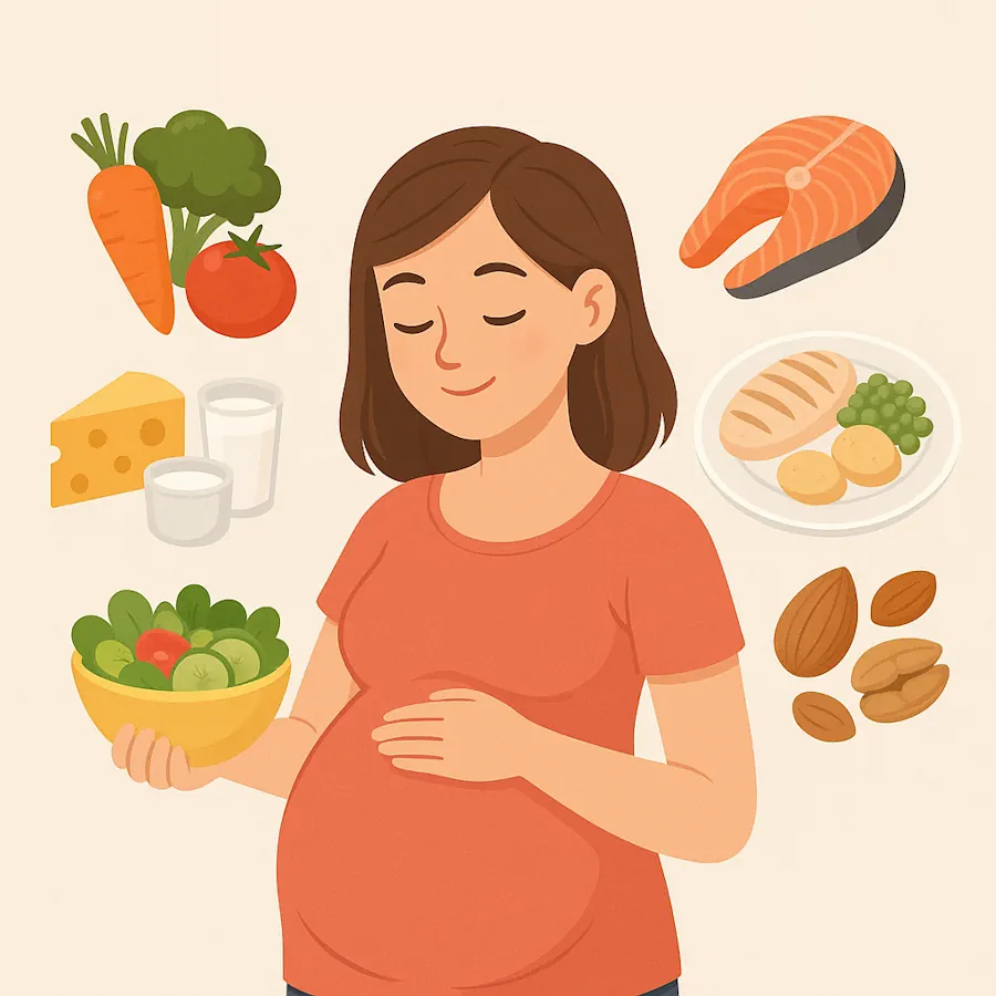 رژیم غذایی مناسب هفته 22 بارداری