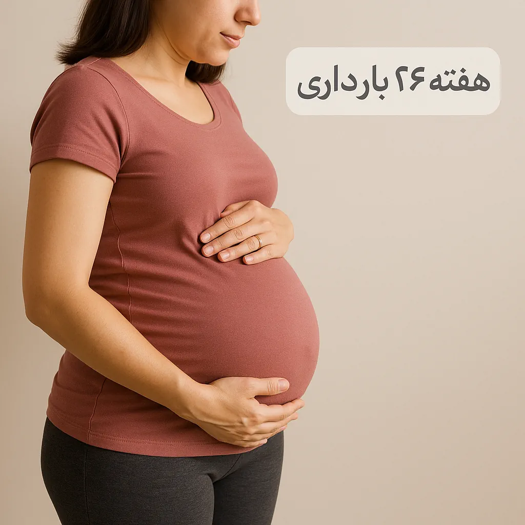 ⭐ وضعیت بدن مادر در هفته ۲۶ بارداری