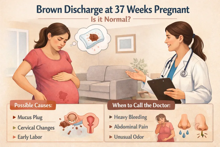 Brown Discharge at 37 Weeks of Pregnancy