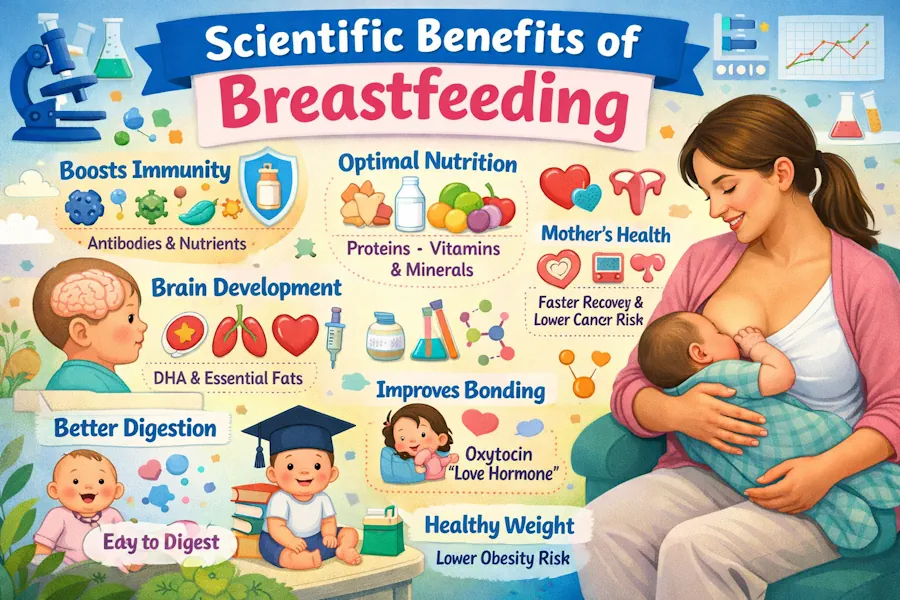 Сабабҳои илмии бартарии синамаконӣ бо шири модар