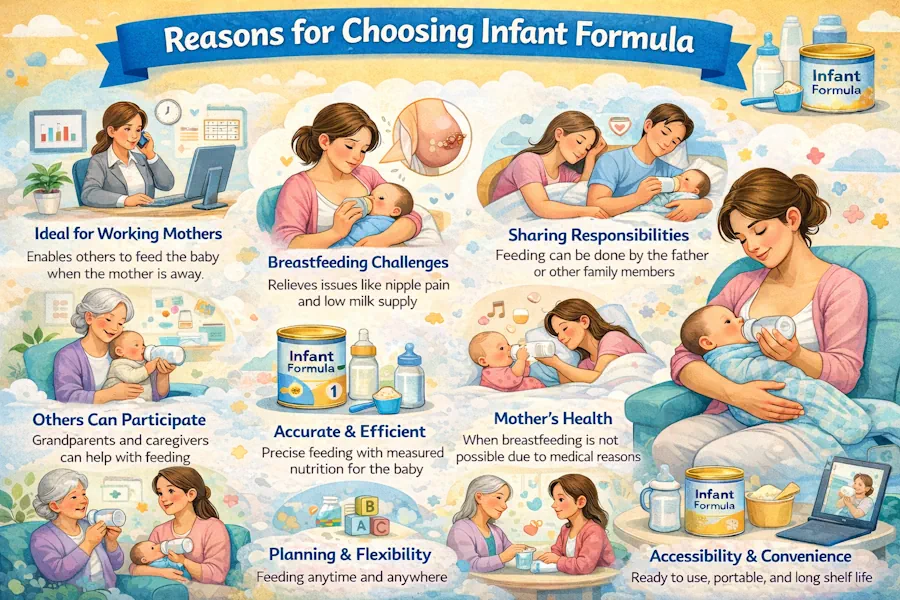 Сабабҳои интихоби шири сунъӣ барои ғизодиҳии кӯдак