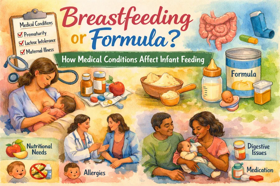 Шири модар ё шири сунъӣ? Таъсири ҳолатҳои тиббӣ ба ғизодиҳии кӯдак