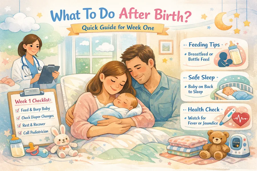 بعد از تولد نوزاد چه باید کرد؟ (راهنمای سریع هفته اول)