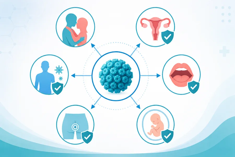 راه‌های انتقال ویروس HPV (پاپیلومای انسانی)؛ از تماس پوستی تا رابطه جنسی دهانی و مقعدی