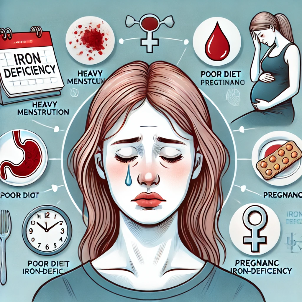 دلایل کمبود آهن در زنان