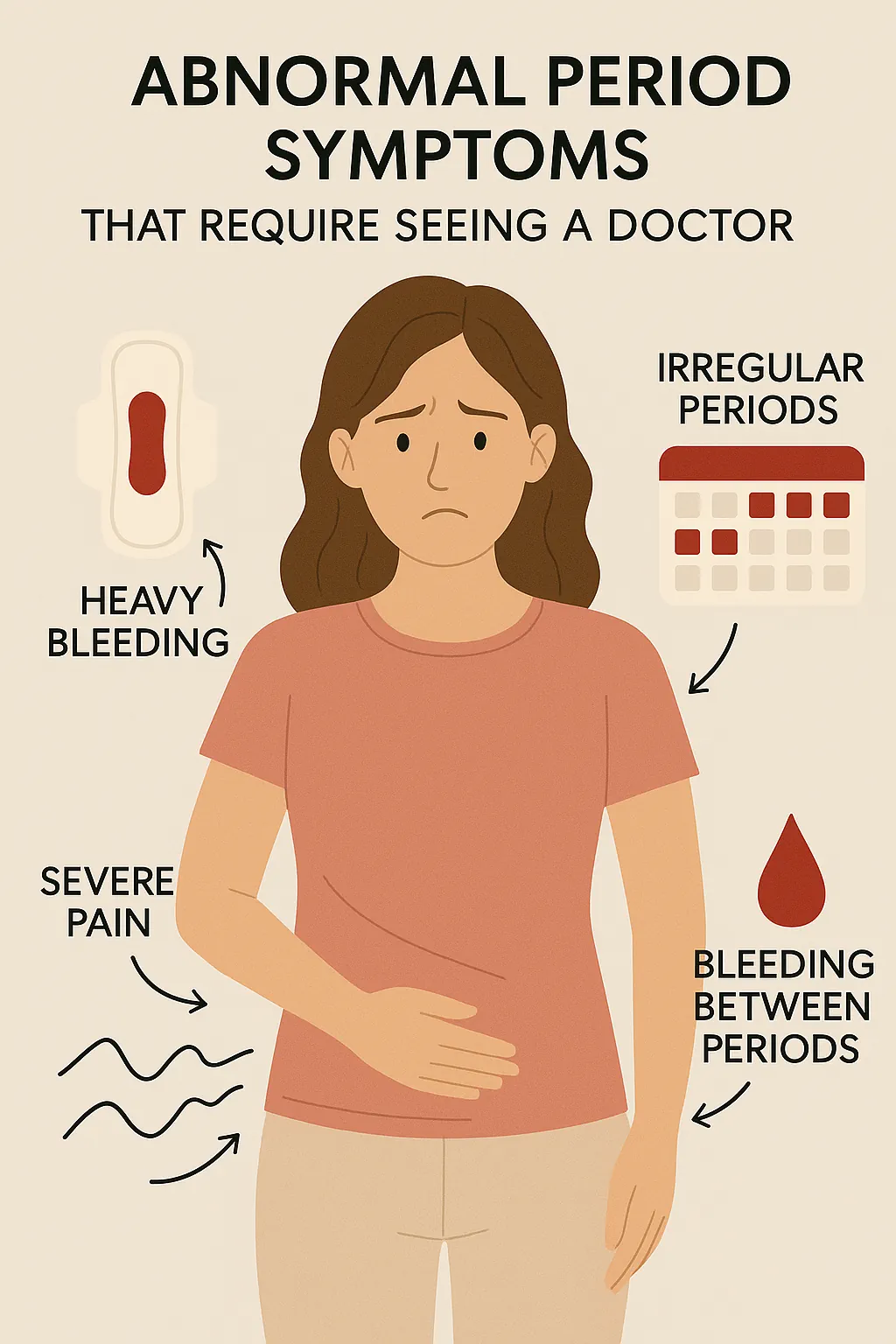 نشانههای غیرطبیعی پریود که نیاز به مراجعه به پزشک دارند