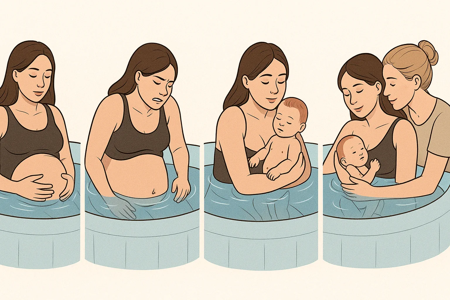 مراحل زایمان در آب چگونه است؟