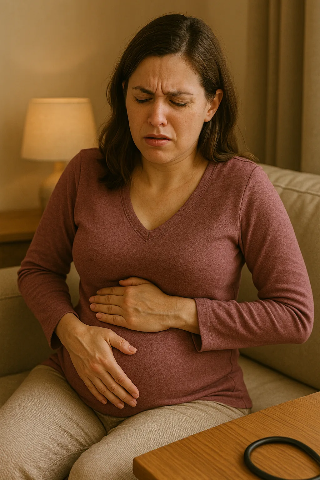 درد شدید یا مداوم شکم یکی از علائم خطر در بارداری