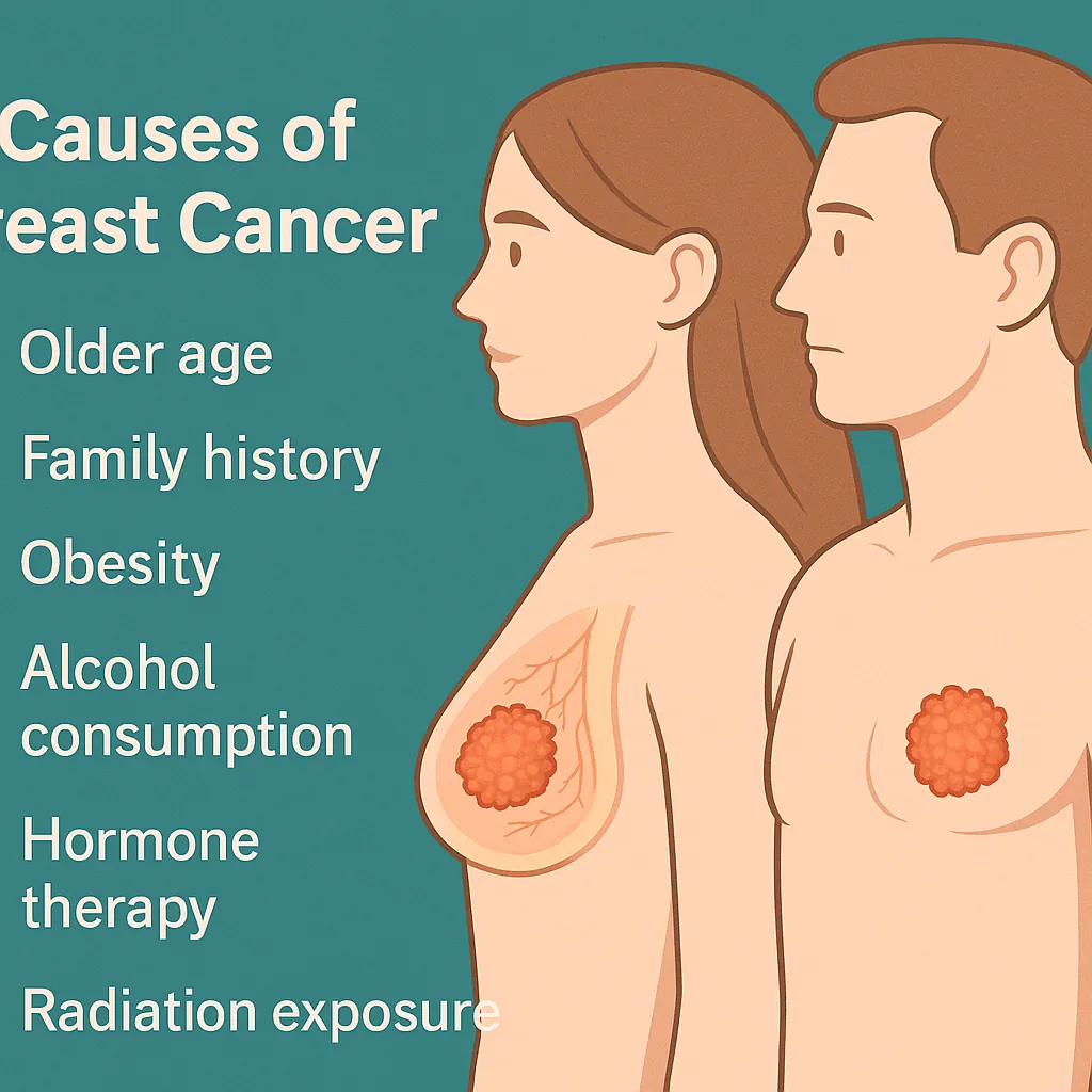 علل و عوامل خطر سرطان سینه در زنان و مردان