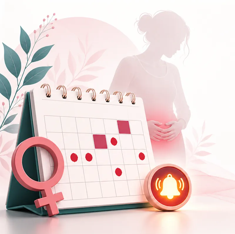 ۱. تغییرات شدید در چرخه قاعدگی؛ زنگ خطر اول