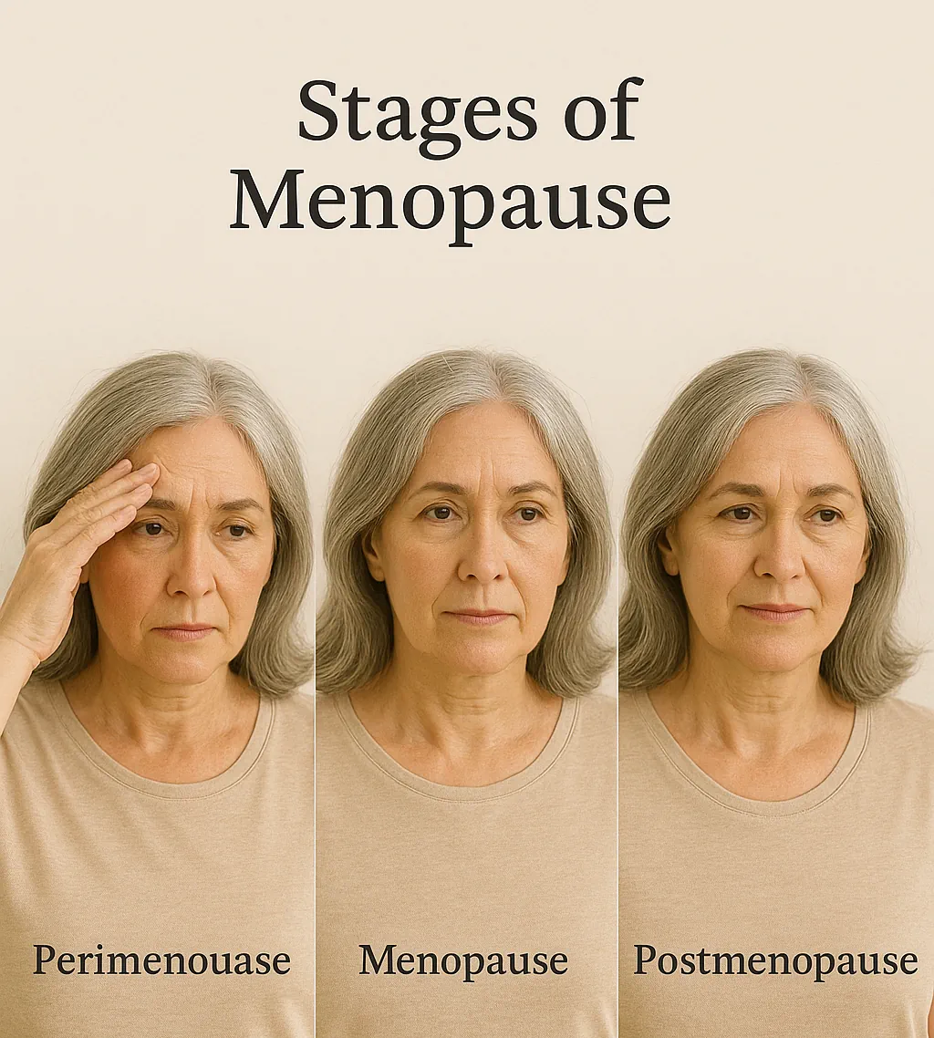مراحل مختلف یائسگی (پرییائسگی، یائسگی و پسایائسگی)