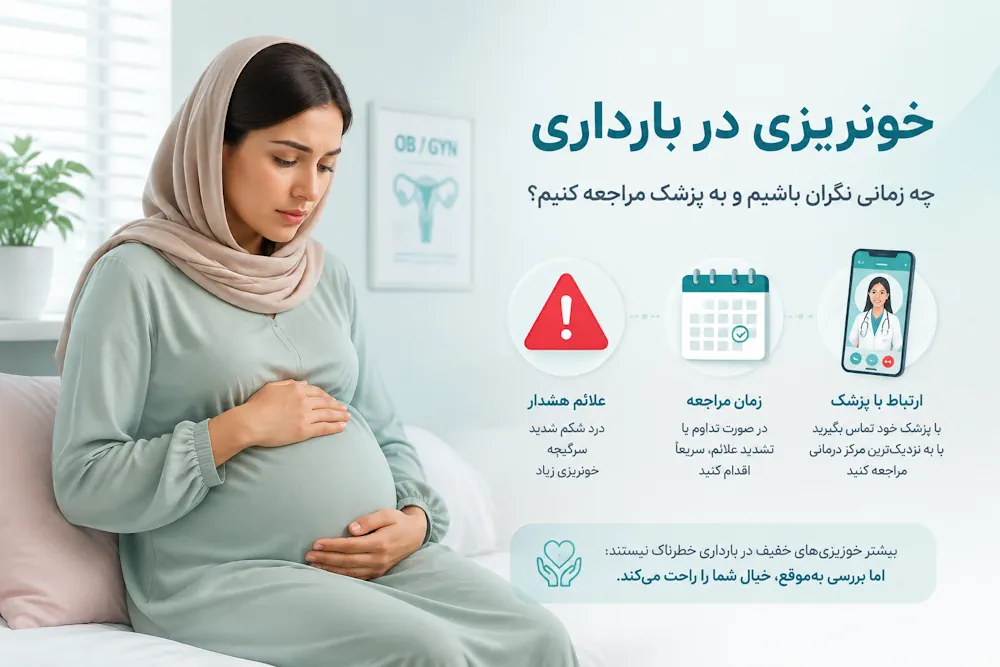 ۱. خونریزی واژینال در بارداری؛ چه زمانی نگرانکننده است؟