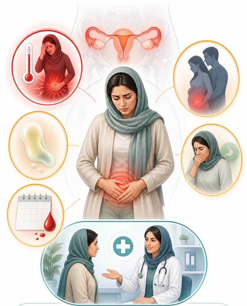 چه زمانی برای التهاب لگن باید به متخصص زنان مراجعه کرد؟